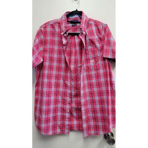 Chaps Easy Care Plaid Medium‎ Short Sleeve Short